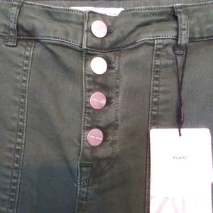 Zara Flare High rise button jeans